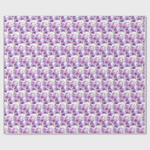 Papier Cadeau Orchidées Violettes (Plat)