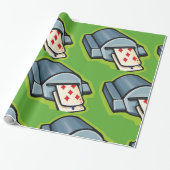 Papier Cadeau Ordinateur Cartes (Déroulé)