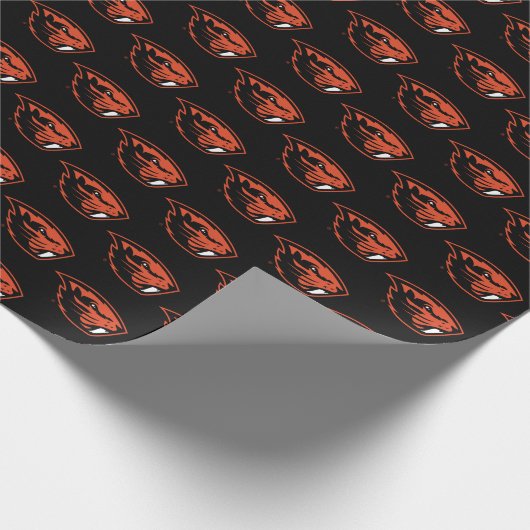 Papier Cadeau Oregon State Beavers | Tête de castor (Coin)