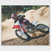 Papier Cadeau oreiller de motocross (Plat)