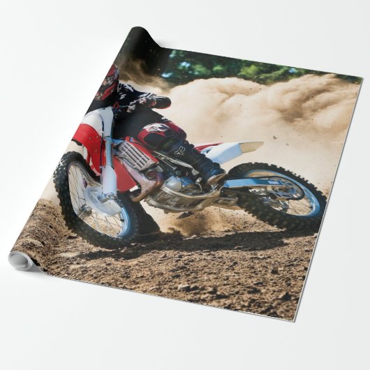 Papier Cadeau oreiller de motocross (Déroulé)
