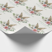 Papier Cadeau Oreilles et oeufs de lapin floral Pâques (Coin)