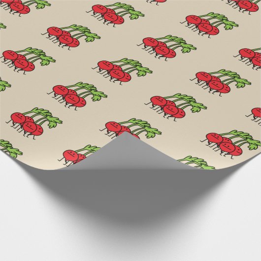 Papier Cadeau Organi végétal de groupe de radis de groupe (Coin)