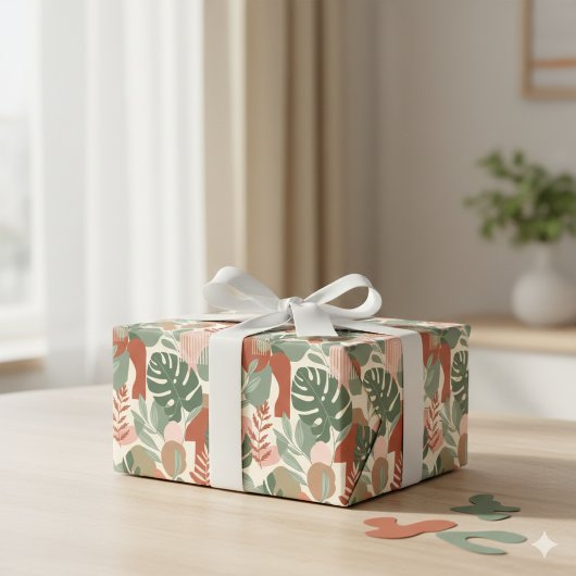 Papier Cadeau Organic Abstract Harmony Seamless Pattern