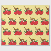 Papier Cadeau Organic lover Sparrow Eating Red Tomato (Plat)