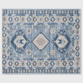 Papier Cadeau Oriental Antique Bleu Kilim Rug (Plat)