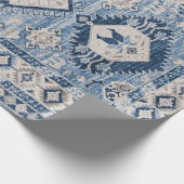 Papier Cadeau Oriental Antique Bleu Kilim Rug (Coin)