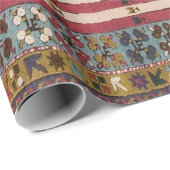 Papier Cadeau Oriental Antique Kilim Rug (Coin rond)