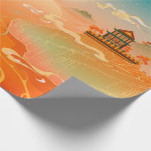 Papier Cadeau Oriental peinture paysage antique, pai classique (Coin)