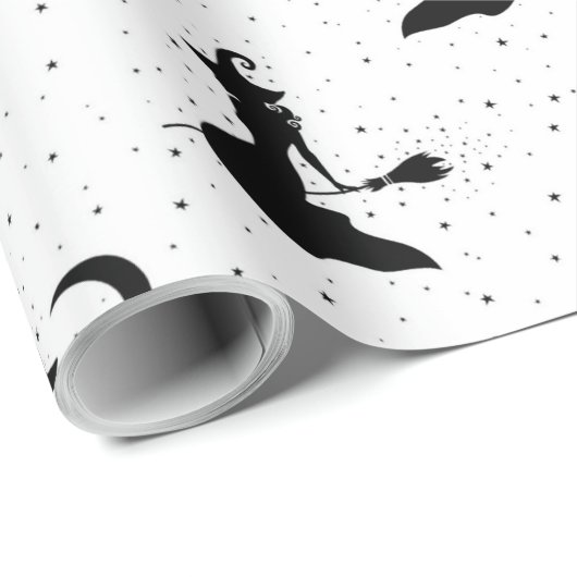 Papier Cadeau Original Halloween Witch Pattern (Coin rond)