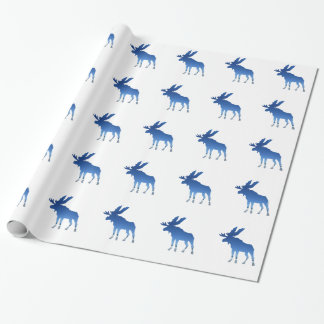 Papier Cadeau orignaux bleus