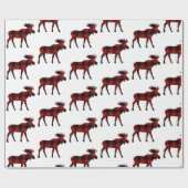 Papier Cadeau Orignaux de plaid de Buffalo (Plat)