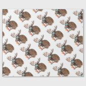 Papier Cadeau Orignaux des vacances (Plat)