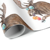 Papier Cadeau Orignaux des vacances (Coin rond)