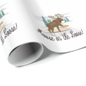 Papier Cadeau Orignaux sur le lâche ! (Coin rond)