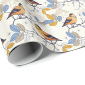 Papier Cadeau Orioles de Baltimore sur les branches (Coin rond)