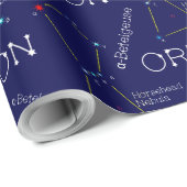Papier Cadeau Orion de constellation de l'hémisphère nord (Coin rond)
