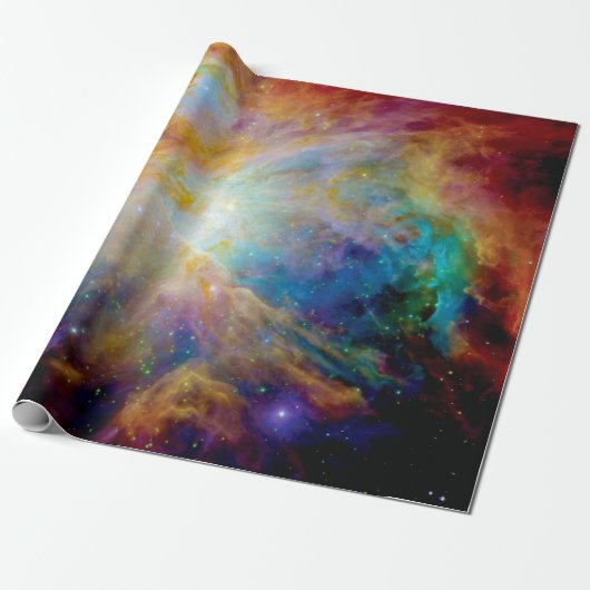 Papier Cadeau Orion Nebula Hubble Spitzer Télescope Photo spatia (Déroulé)