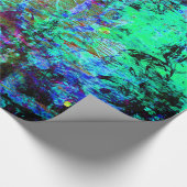 Papier Cadeau Ormeau grunge abstrait assez bleu et de pourpre (Coin)