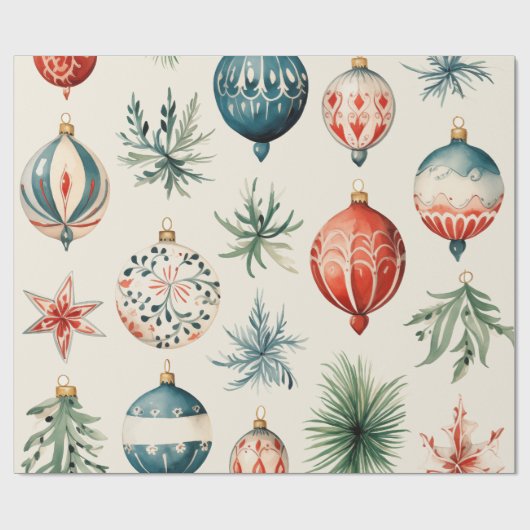 Papier Cadeau Ornamnet vintage (Plat)