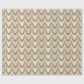 Papier Cadeau Ornate Gold Flourish Wrapping Paper (Plat)