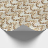 Papier Cadeau Ornate Gold Flourish Wrapping Paper (Coin)