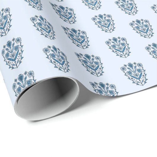 Papier Cadeau Ornatw Floral Wrapping Paper (Coin rond)