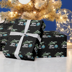 Papier Cadeau Ornement de boule du monde de Noël avec des étoile