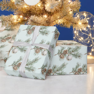 Papier Cadeau Ornement de la Branche des cônes de la menthe de N