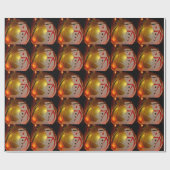 Papier Cadeau Ornement de neige givrée (Plat)