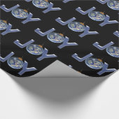 Papier Cadeau ornement de Noël de la planète terre (Coin)