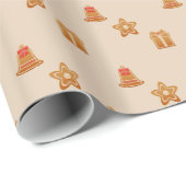 Papier Cadeau Ornement de Noël décoratif (Coin rond)