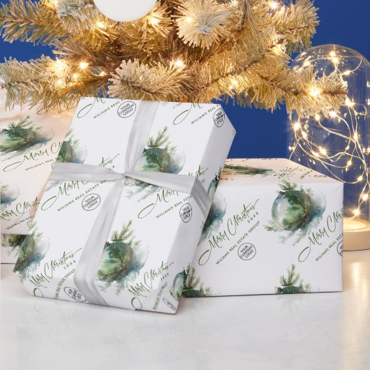 Papier Cadeau Ornement de Noël élégant Entreprise Société (Vacances)