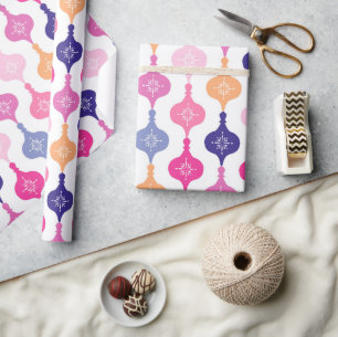 Papier Cadeau Ornement de Noël moderne