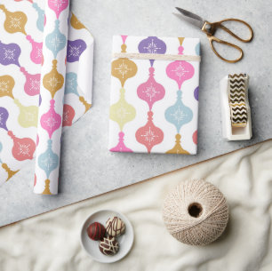 Papier Cadeau Ornement de Noël moderne