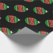 Papier Cadeau Ornement de Noël parties scintillant (Coin)