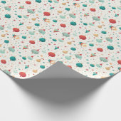 Papier Cadeau Ornement de Noël rétro Motif minimal (Coin)