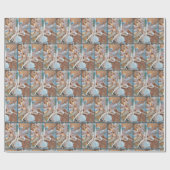 Papier Cadeau Ornement de Noël Seashell (Plat)