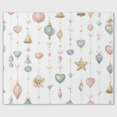 Papier Cadeau Ornement de pendage subtil (Plat)
