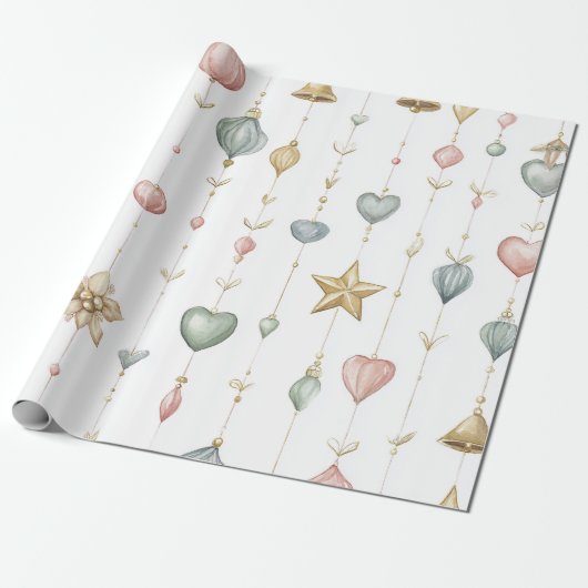 Papier Cadeau Ornement de pendage subtil (Déroulé)