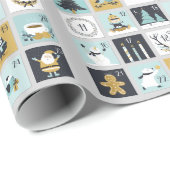 Papier Cadeau Ornement décoratif de l'Avent (Coin rond)