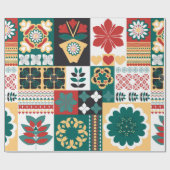 Papier Cadeau Ornement, disposition géométrique des éléments, c (Plat)