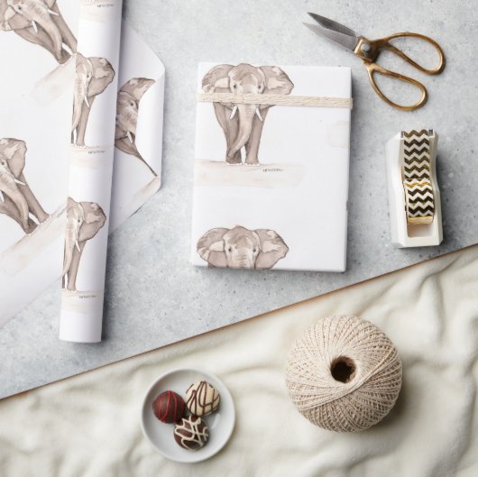 Papier Cadeau ornement éléphant (Artisanat)