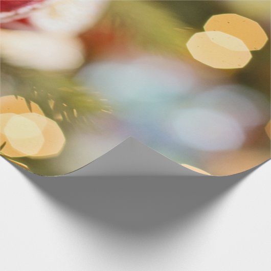 Papier Cadeau Ornement et lumières de Noël (Coin)