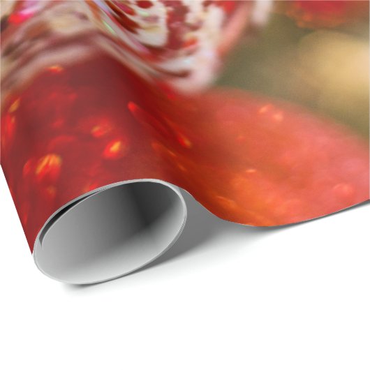 Papier Cadeau Ornement et lumières de Noël (Coin rond)