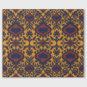 Papier Cadeau Ornement folklorique géométrique Ikat. Damas orien (Plat)