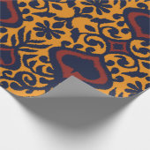Papier Cadeau Ornement folklorique géométrique Ikat. Damas orien (Coin)