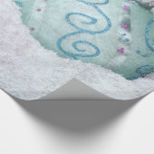 Papier Cadeau Ornement gelé de Noël (Coin)