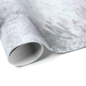 Papier Cadeau Ornement gelé de Noël (Coin rond)