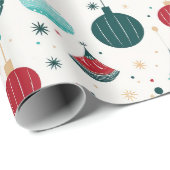 Papier Cadeau Ornement rétro (Coin rond)